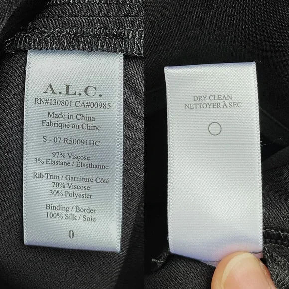 A.L.C. Lindsey Ruffle Cold Shoulder Top Black Women’s 0 - Picture 15 of 16